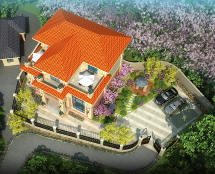 婁底新化張先生私家別墅帶院子大門（婁底庭院花園設(shè)計案例）