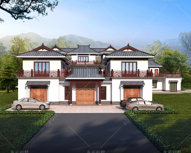 占地一千平米岳陽周先生三戶中式合院案例設計欣賞
