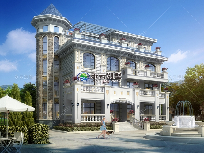 【實(shí)地設(shè)計】新邵四層歐式風(fēng)格/大露臺/空中泳池/豪華型別墅設(shè)計案例