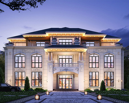 豪華歐式AT2812兄弟合建五間三層共堂屋復(fù)式樓別墅設(shè)計(jì)圖紙26X15m
