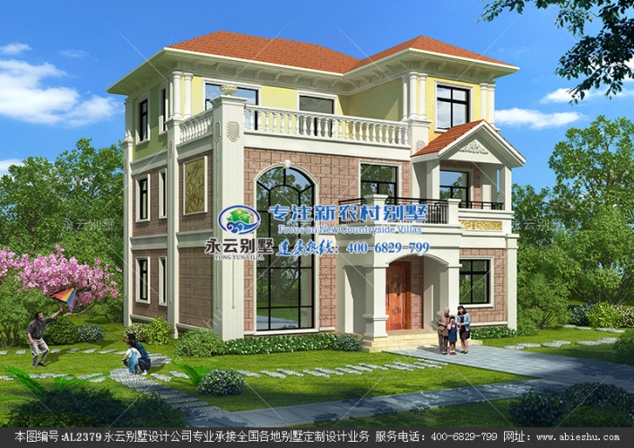 帶獨立廚房三層復式樓鄉村別墅自建房設計定制案例
