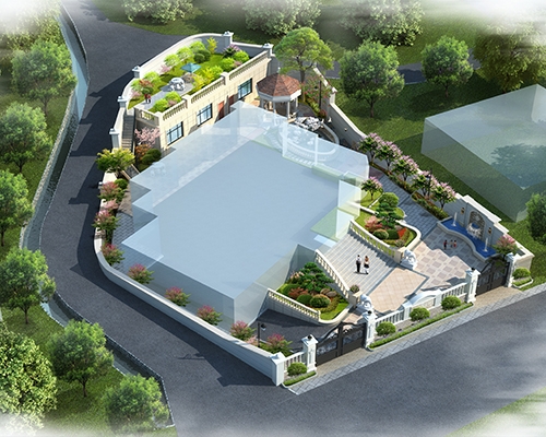 【園林景觀】婁底雙峰縣四層歐式大別墅私家庭院園林景觀定制設(shè)計(jì)案例