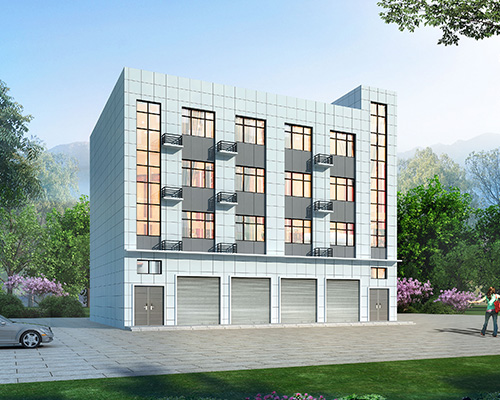 【已成功報建】長沙市望城區四層臨街門面房私宅房屋定制設計案例