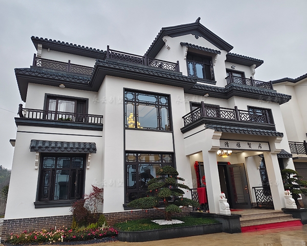 【瀏陽周府】瀏陽市油茶古鎮蘇派新中式三層別墅設計施工及裝飾全案定制
